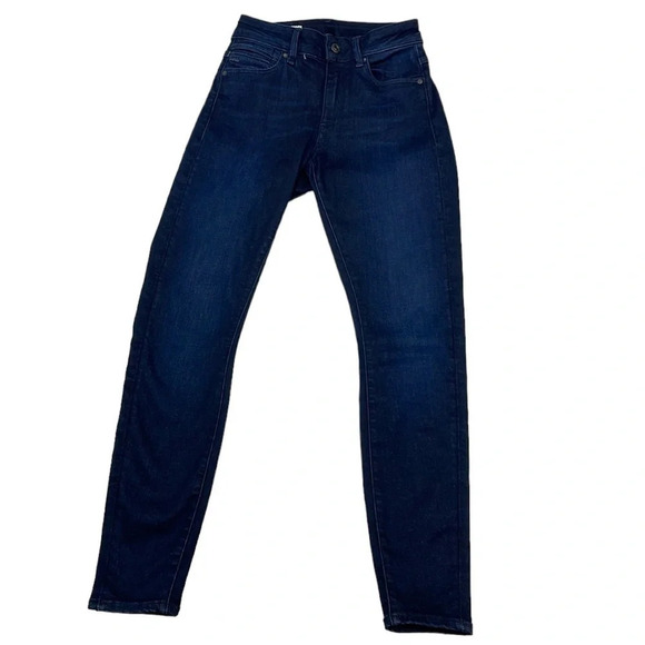 G-Star Jeans Shape RAW High Super Skinny Blue Denim Size 25 - Picture 1 of 14